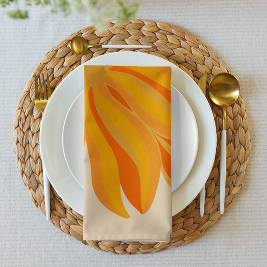 Retro Sunburst Cloth Napkin Set