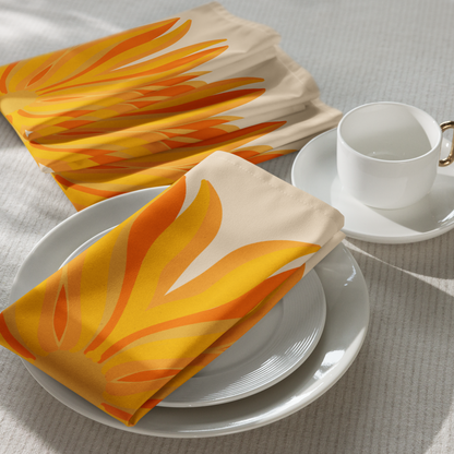 Retro Sunburst Cloth Napkin Set