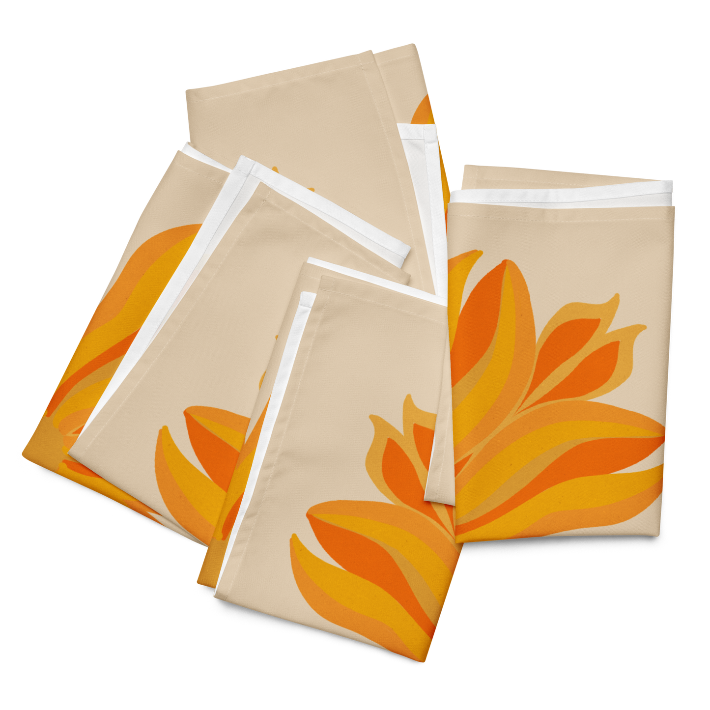 Retro Sunburst Cloth Napkin Set