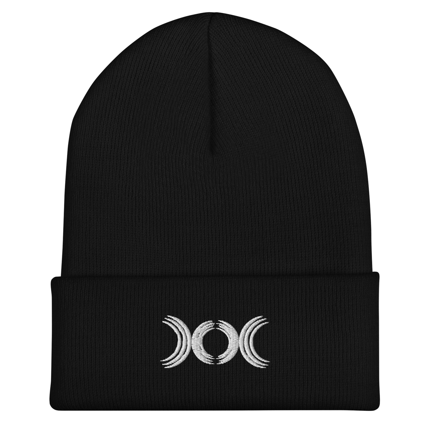 Beanie mit Dreifachmond-Stickerei