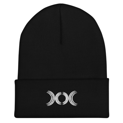 Beanie mit Dreifachmond-Stickerei