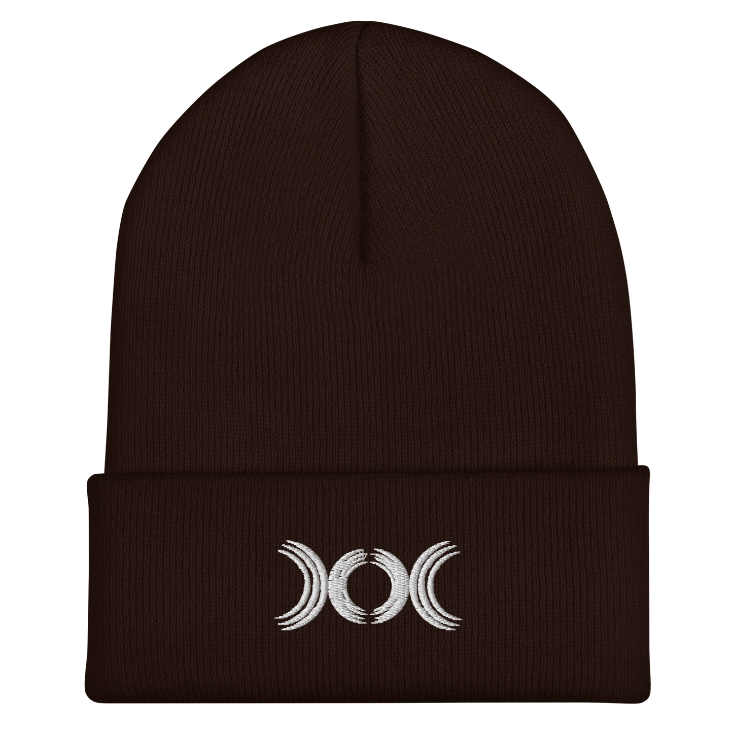 Beanie mit Dreifachmond-Stickerei