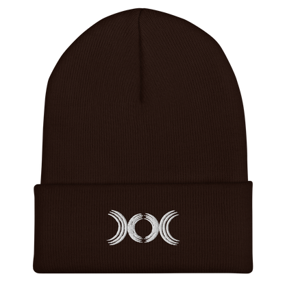 Beanie mit Dreifachmond-Stickerei