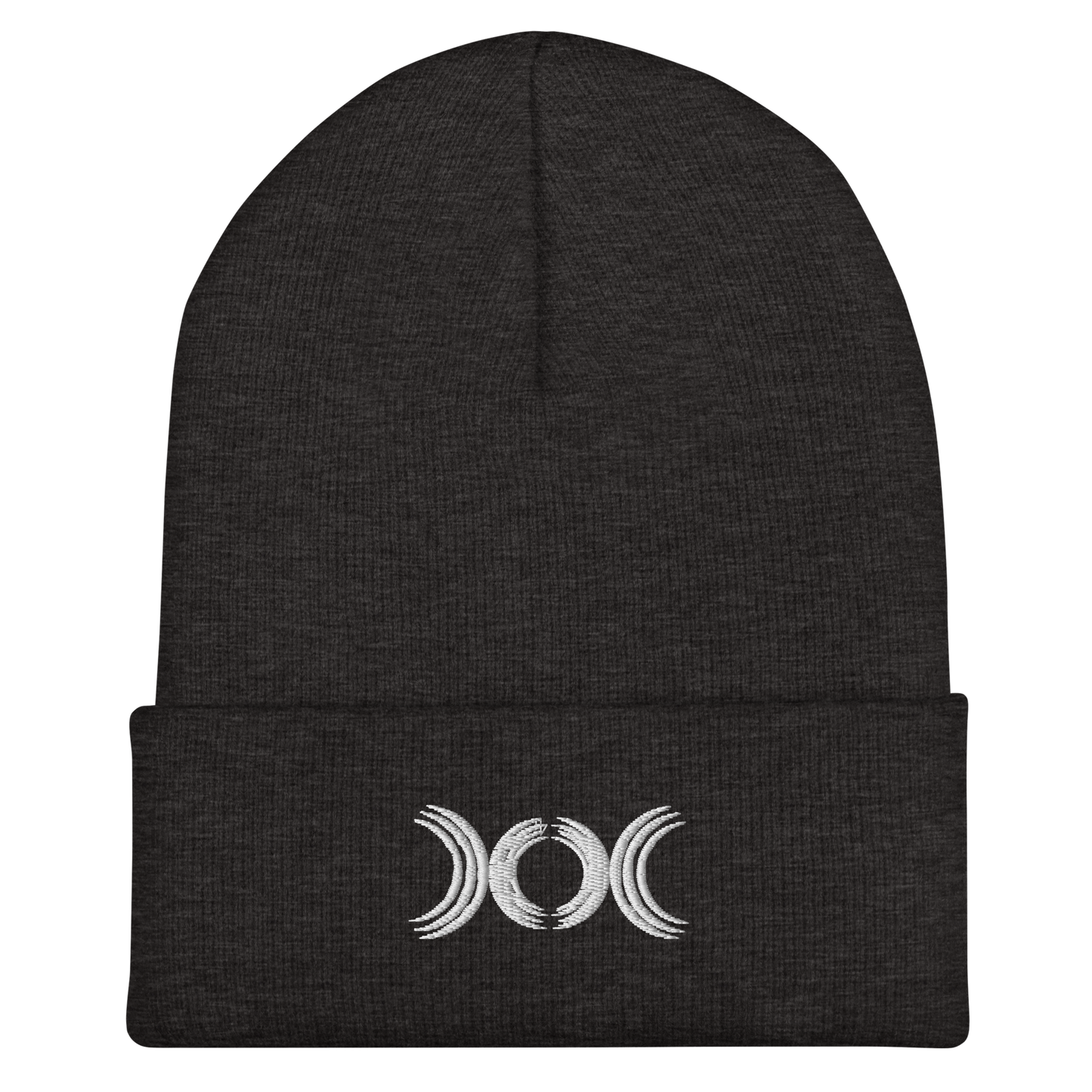 Beanie mit Dreifachmond-Stickerei