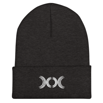 Beanie mit Dreifachmond-Stickerei