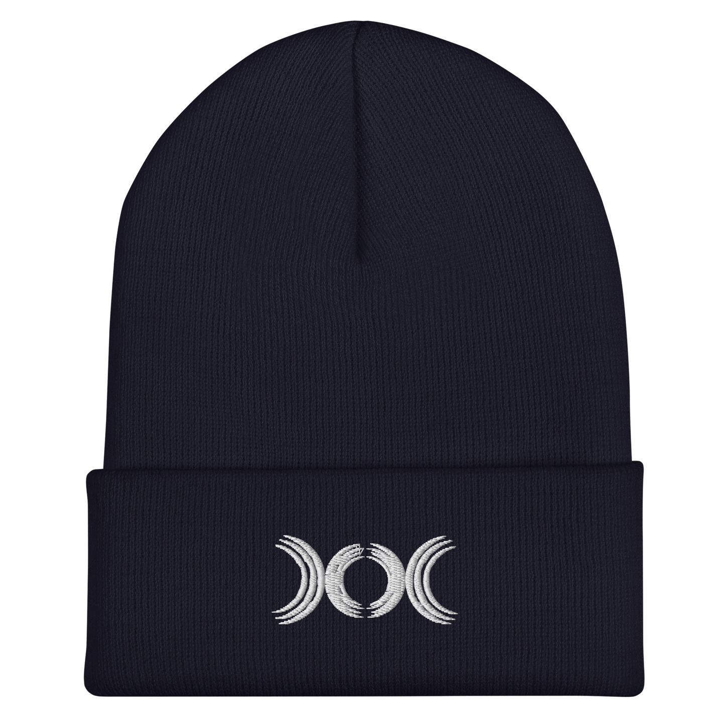 Beanie mit Dreifachmond-Stickerei