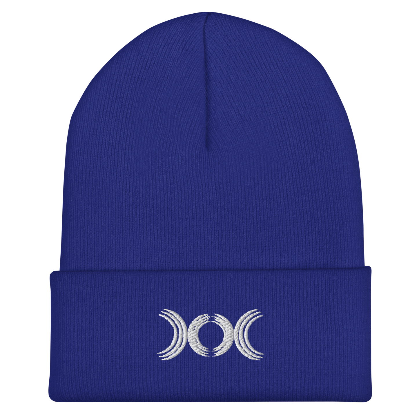 Beanie mit Dreifachmond-Stickerei