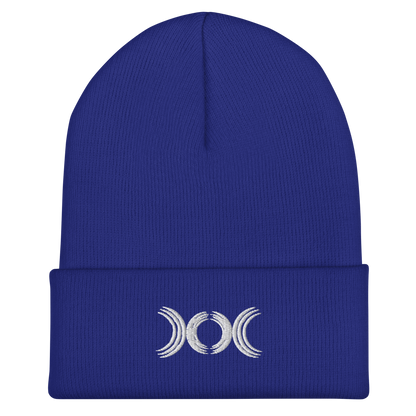 Beanie mit Dreifachmond-Stickerei