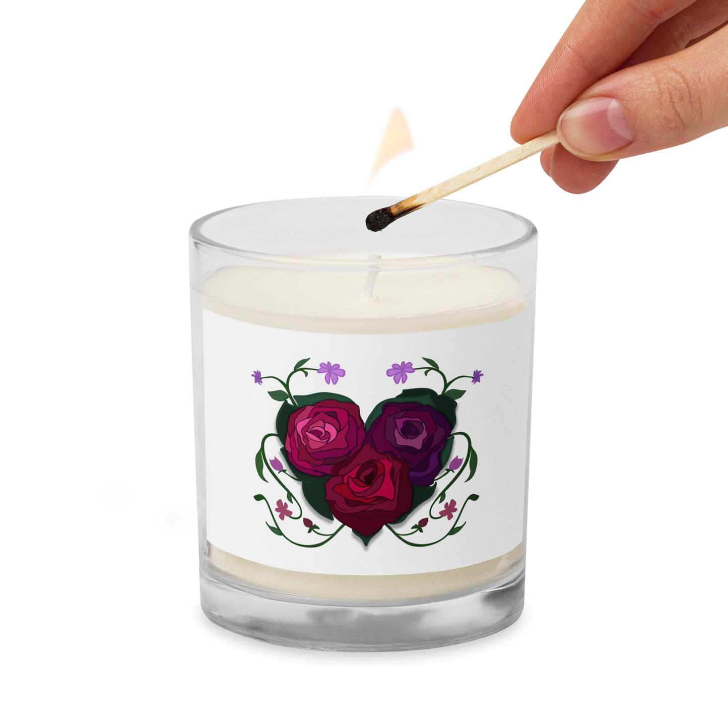 Rose Heart Soy Wax Candle