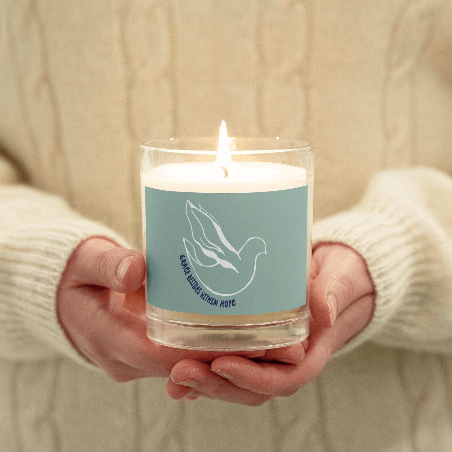 Grace Dove Soy Wax Candle (Unscented)