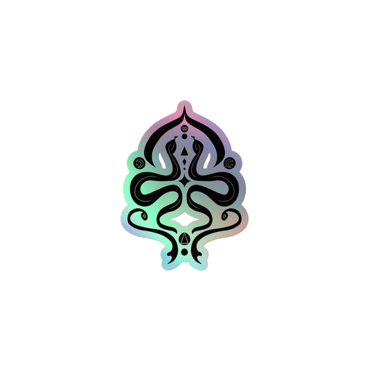 Serpentine Veil Emblem Holographic Stickers