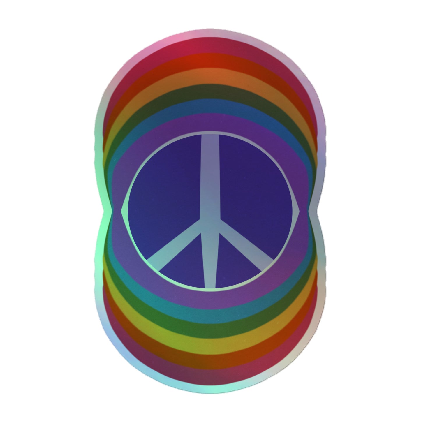 Rainbow Peace Holographic Stickers