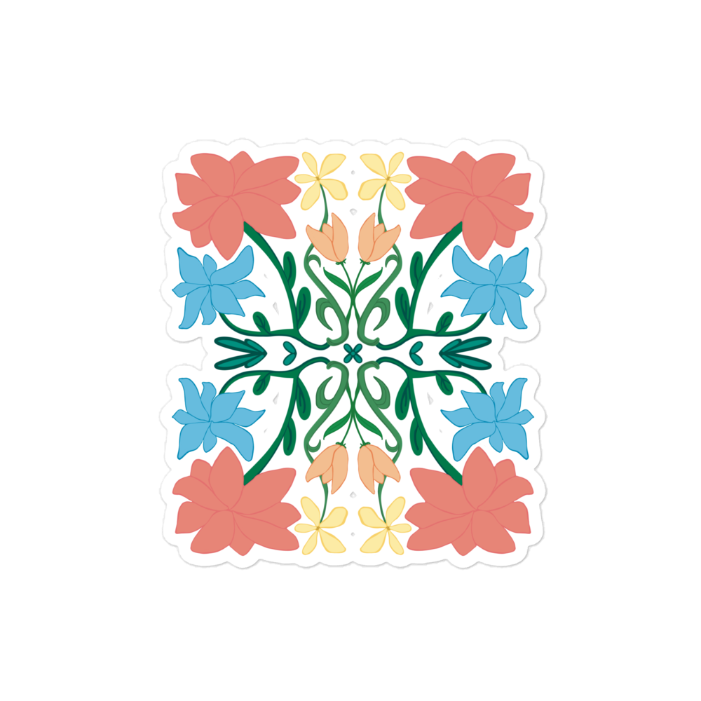 Retro Bouquet Sticker