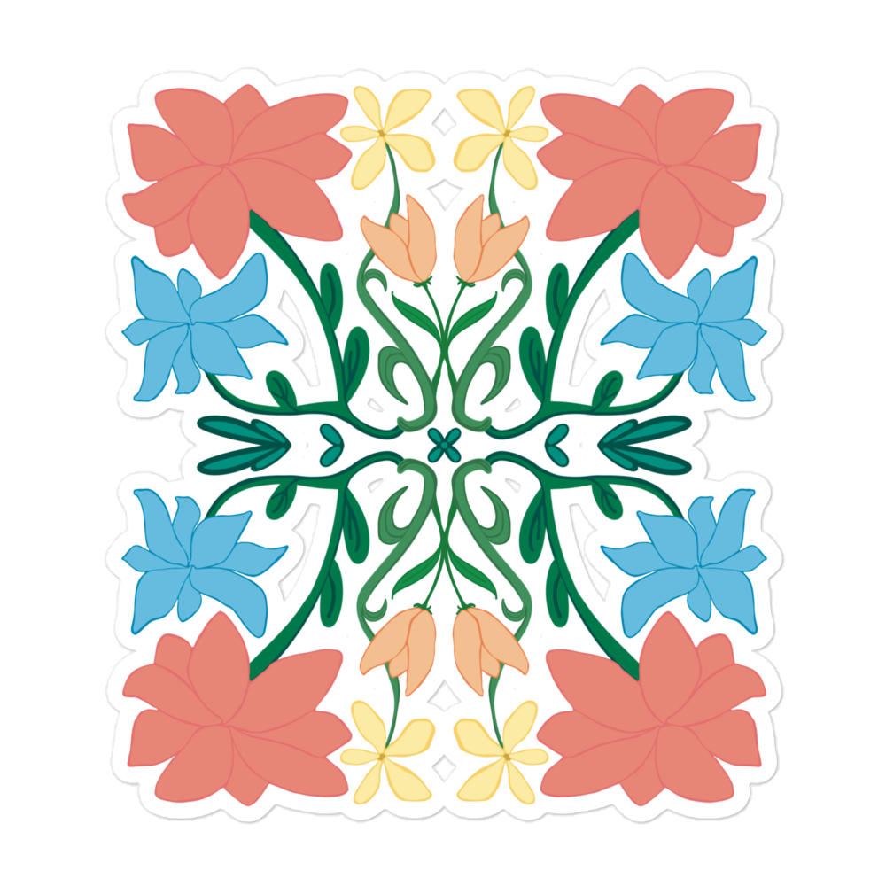 Retro Bouquet Sticker