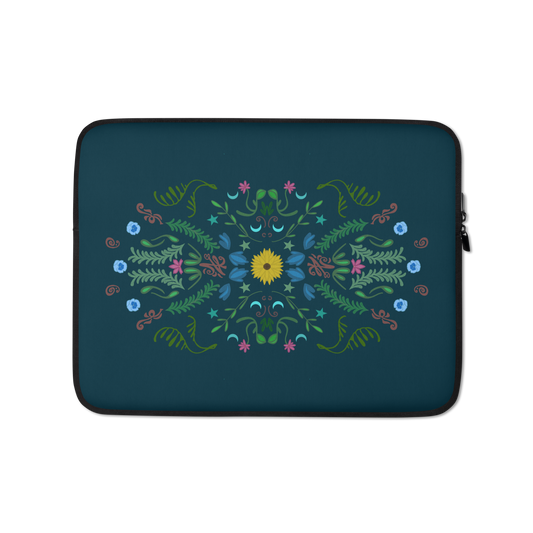 Sonnenblumen Volkskunst Laptoptaschen