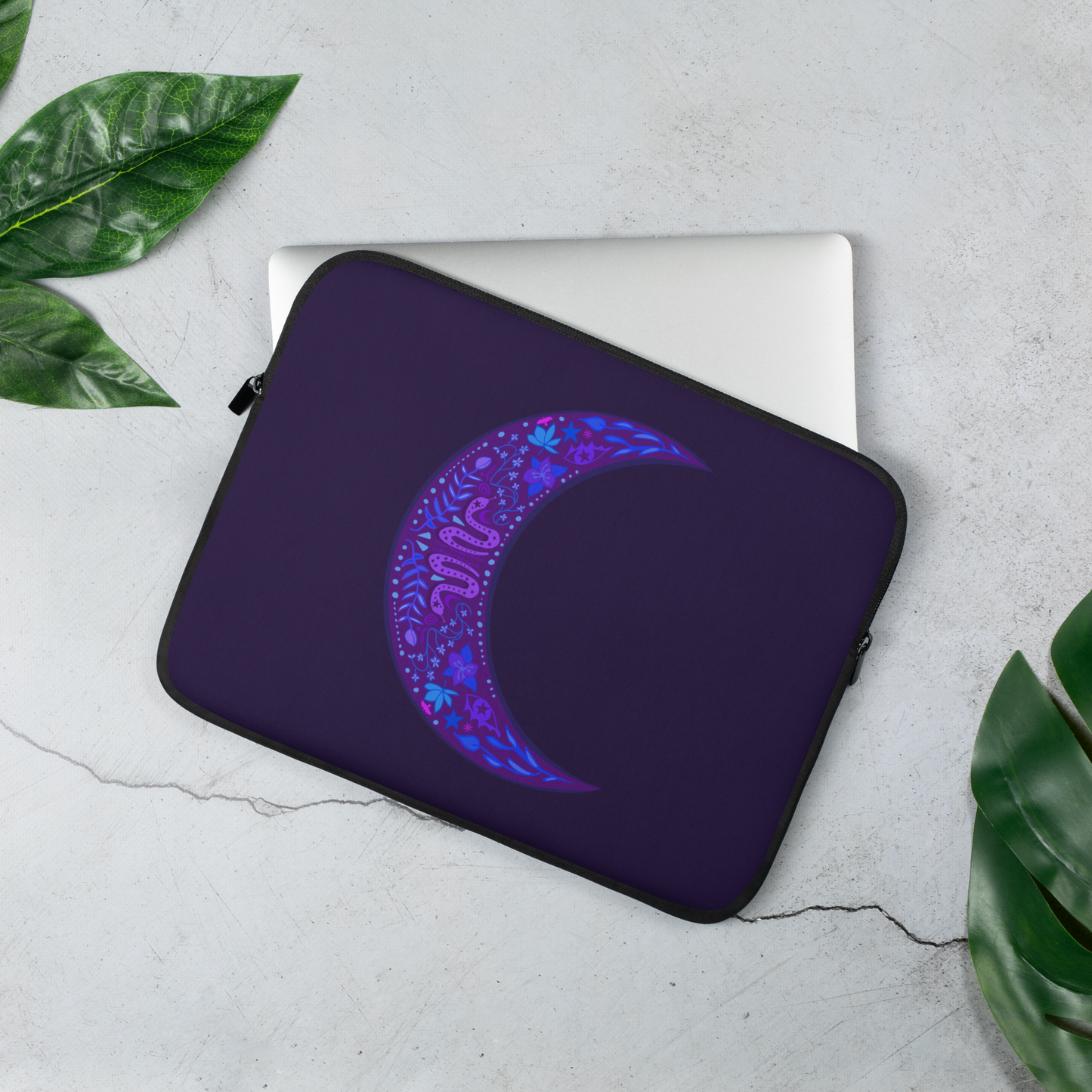 Serpent Moon Filk Art Laptop Sleeve