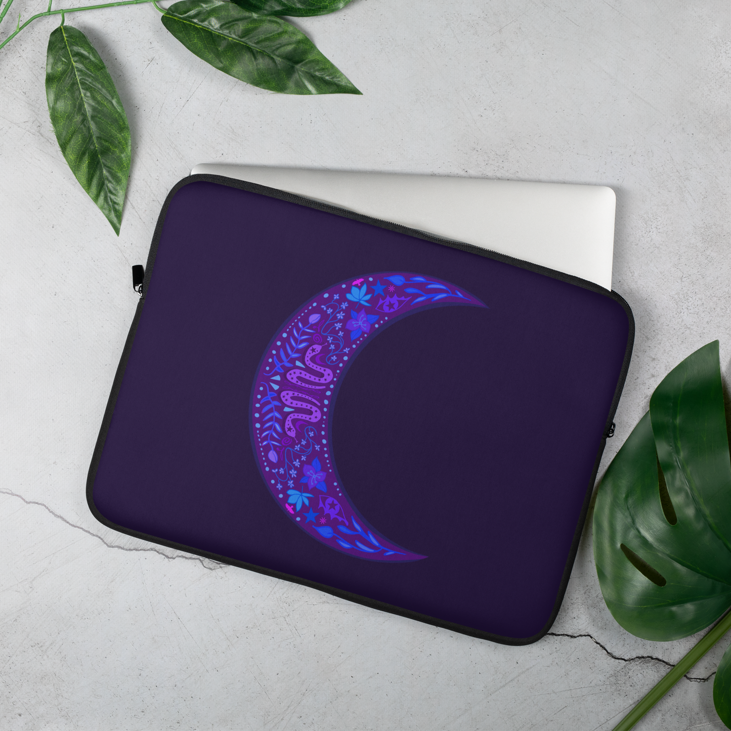 Serpent Moon Filk Art Laptop Sleeve