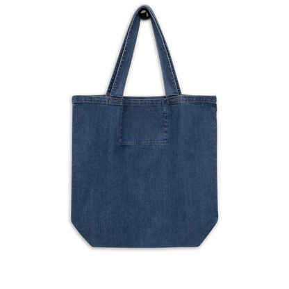 Winter Folk Art Organic Denim Tote