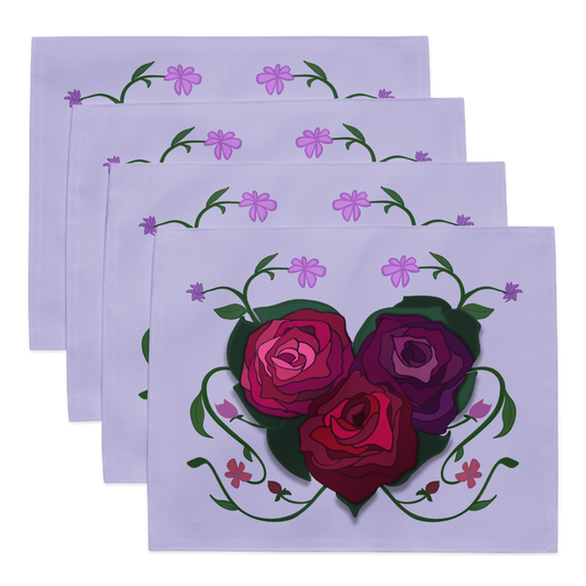 Rose Heart Placemat Set