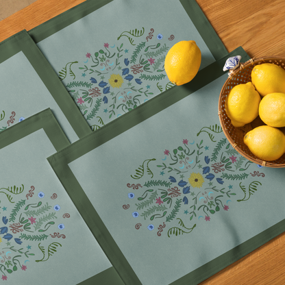 Sunflower Folk Art Placemat Set