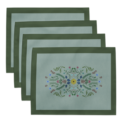 Sunflower Folk Art Placemat Set