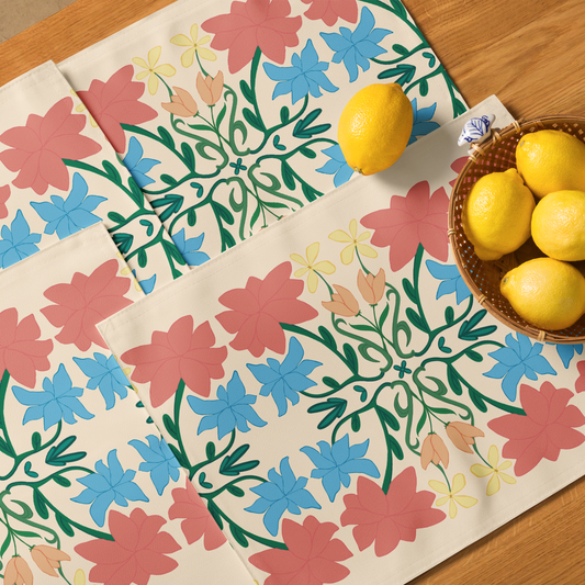 Retro Bouquet Placemat Set