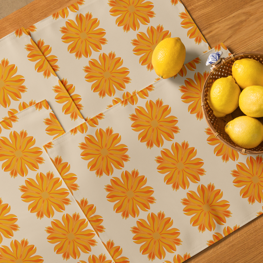 Retro Sunburst Placemat Set