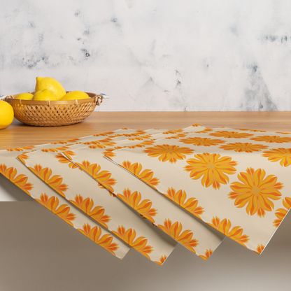 Retro Sunburst Placemat Set