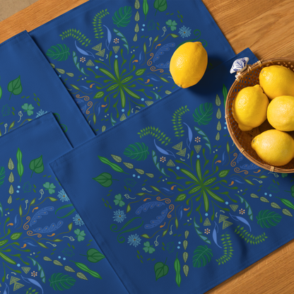 Leaf Pop Folk Art Placemat Set