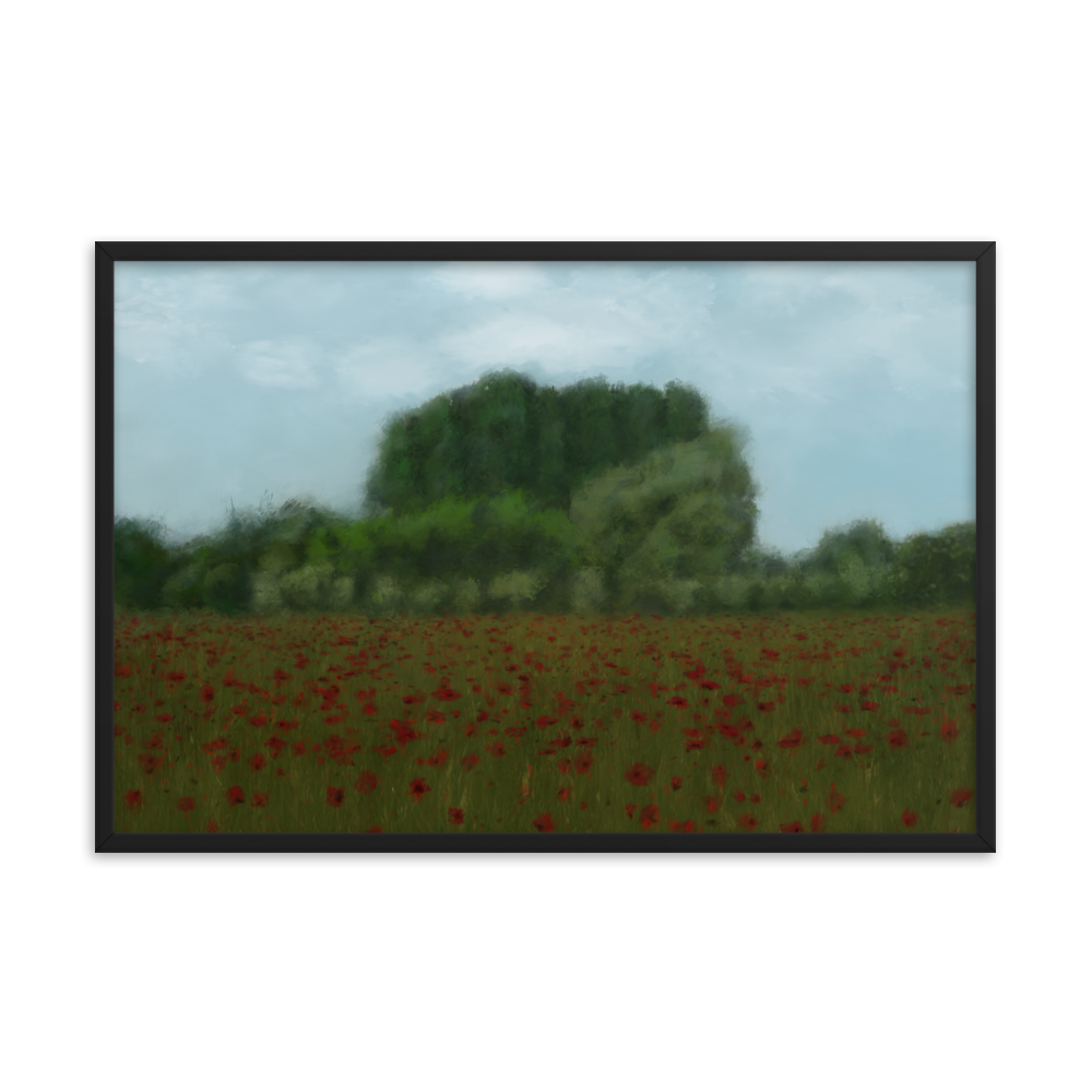 Poppy Field Framed Print