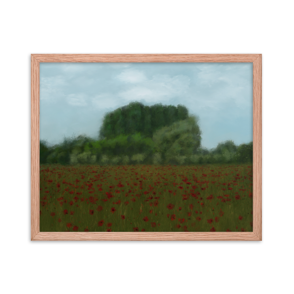 Poppy Field Framed Print