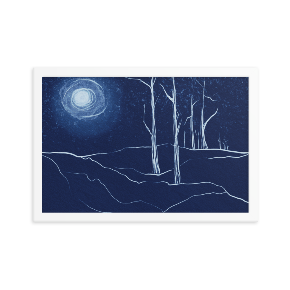 Winter Blues Framed Print