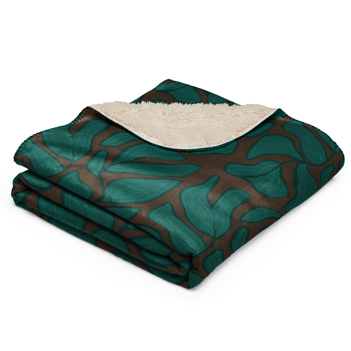 Retro Ivy Sherpa Blanket