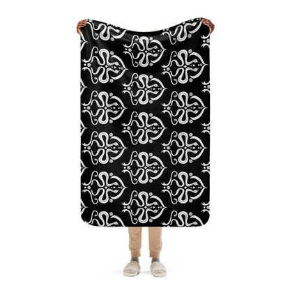 Serpentine Veil Emblem Sherpa Blanket