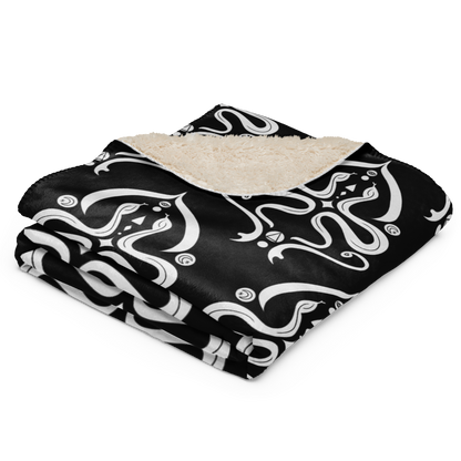 Serpentine Veil Emblem Sherpa Blanket