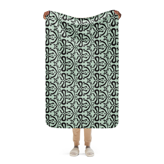 Serpentine Veil Emblem Sherpa Blanket