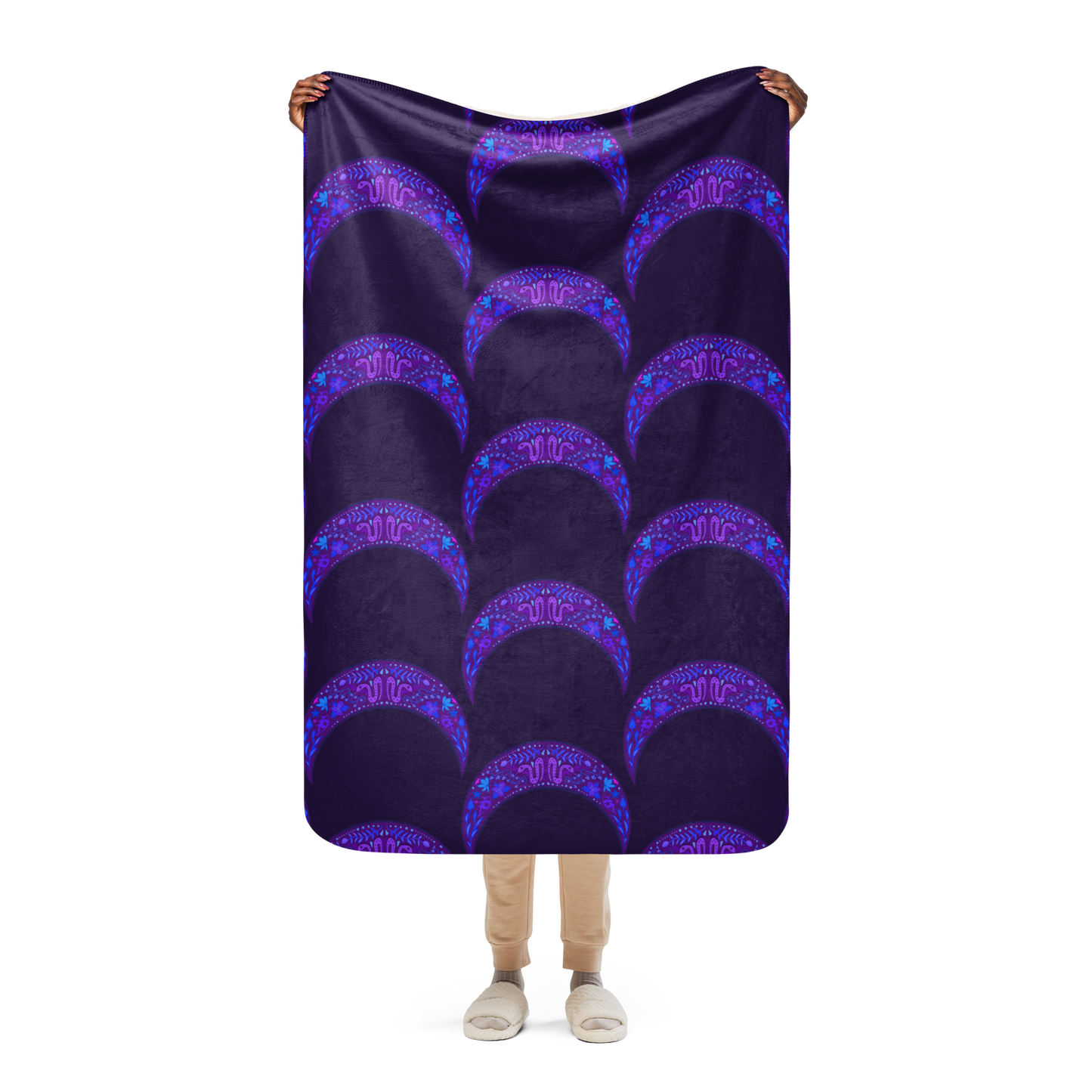 Serpent Moon Sherpa Blanket