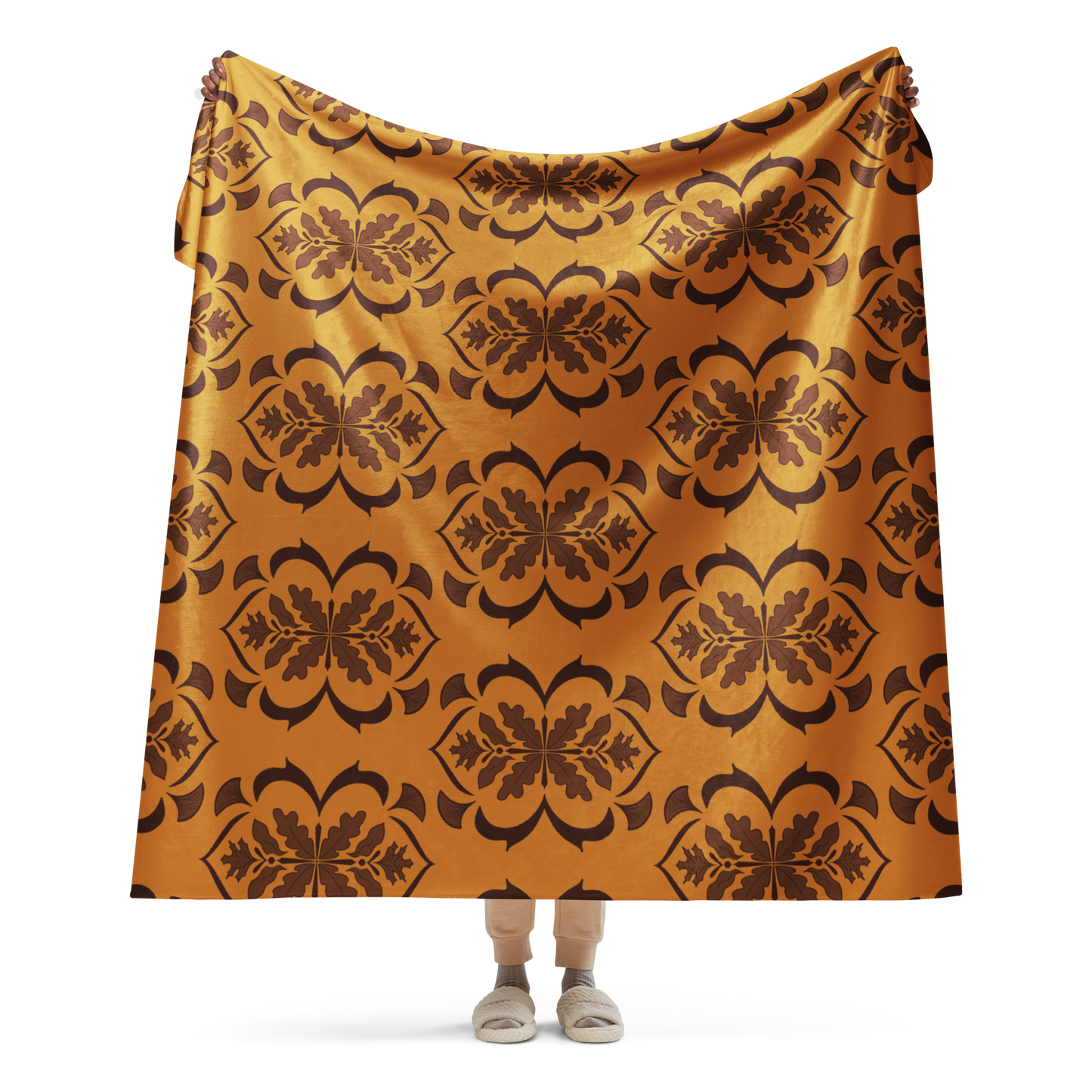 Autumn Filigree Sherpa Blanket