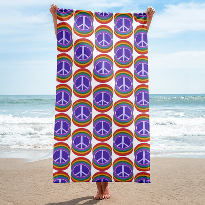 Rainbow Peace Beach Towel