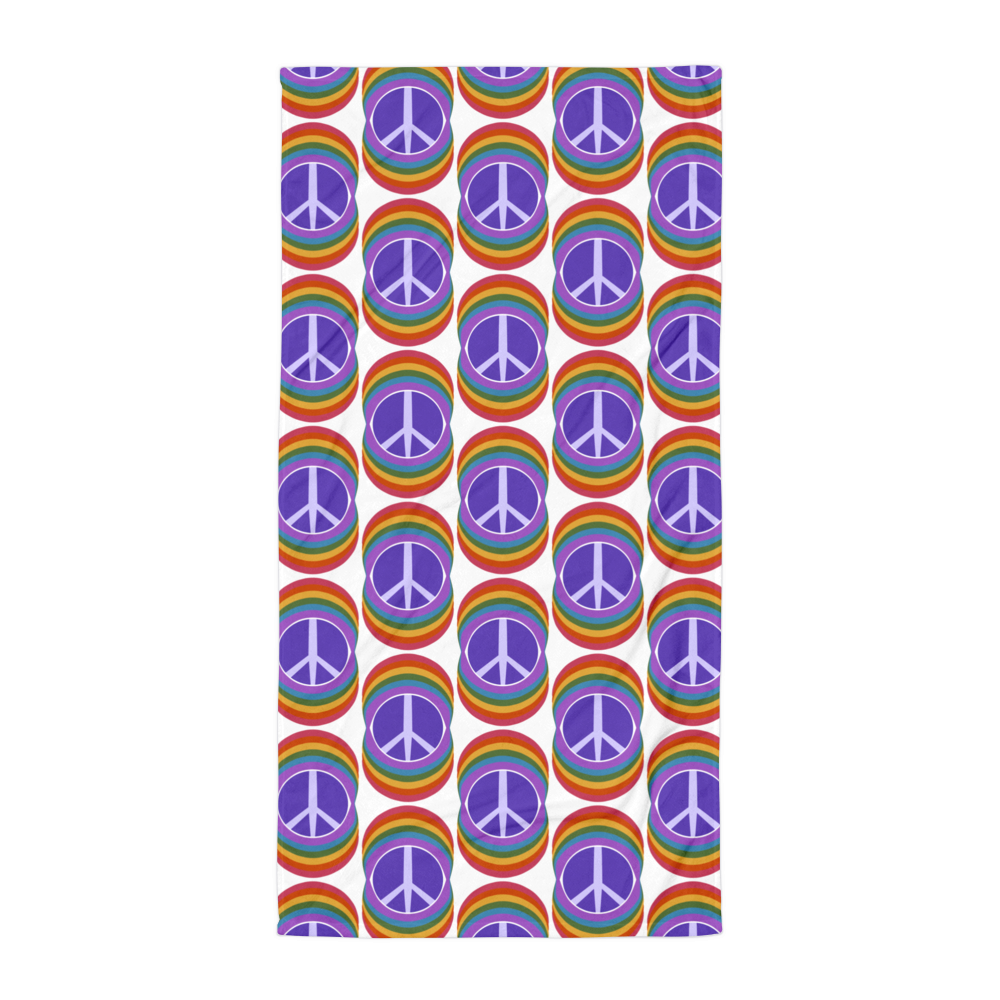 Rainbow Peace Beach Towel