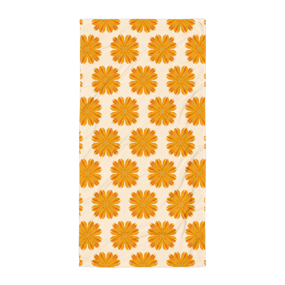 Retro Sunburst Beach Towel