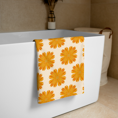 Retro Sunburst Beach Towel