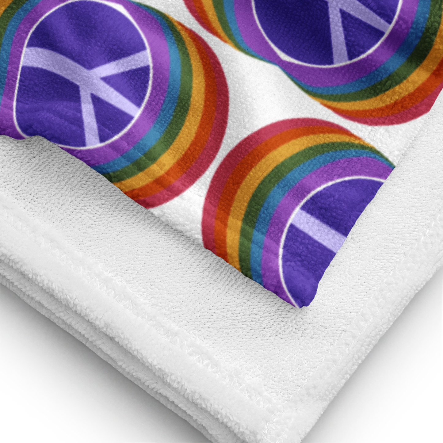 Rainbow Peace Beach Towel