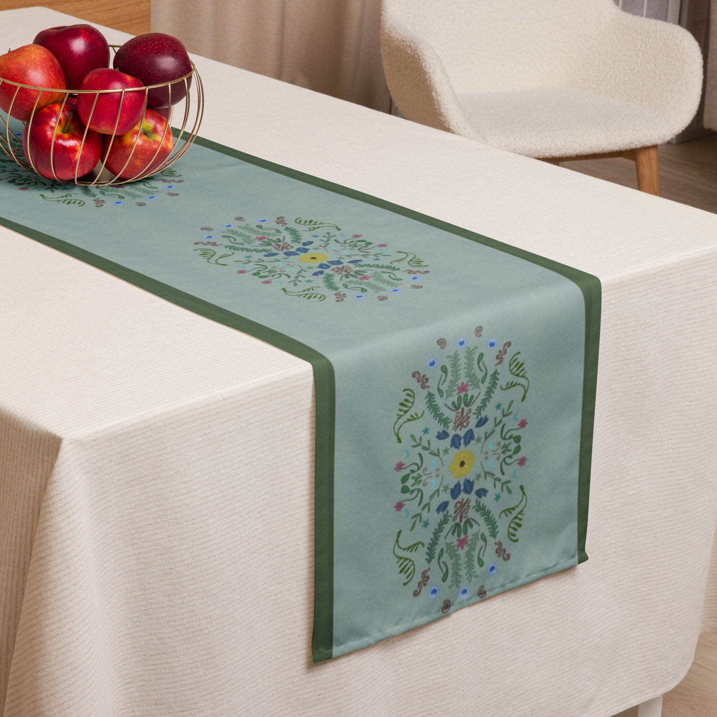 Sunflower Folk Art Table Runner