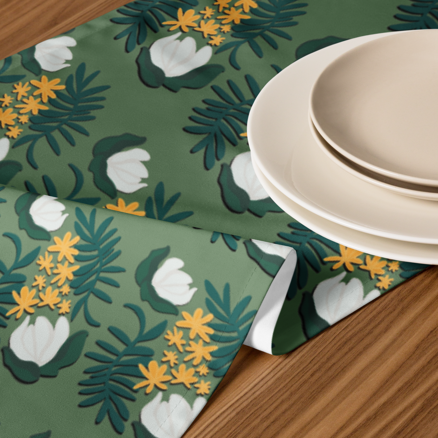 Magnolia + Phlox Pattern Table Runner