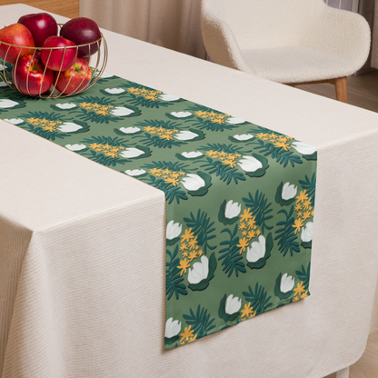 Magnolia + Phlox Pattern Table Runner