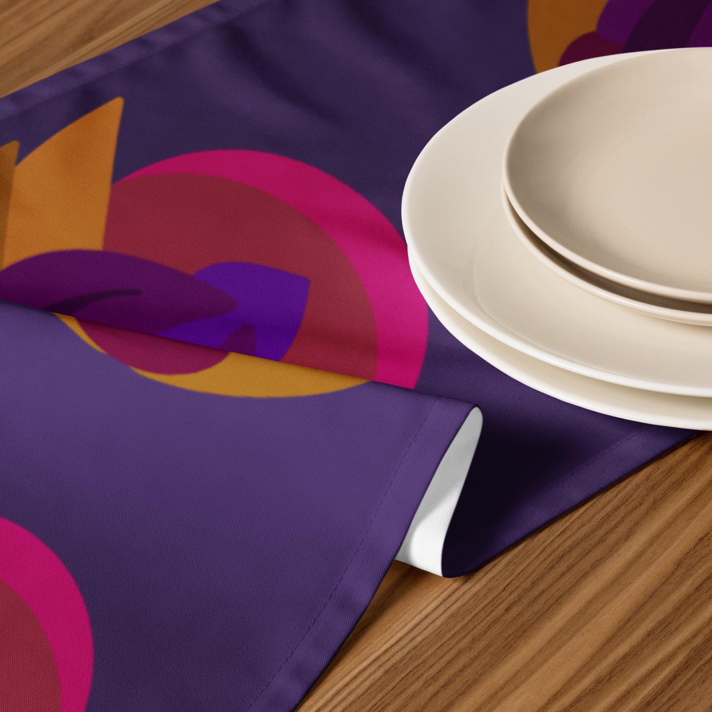 Retro Lotus Table Runner