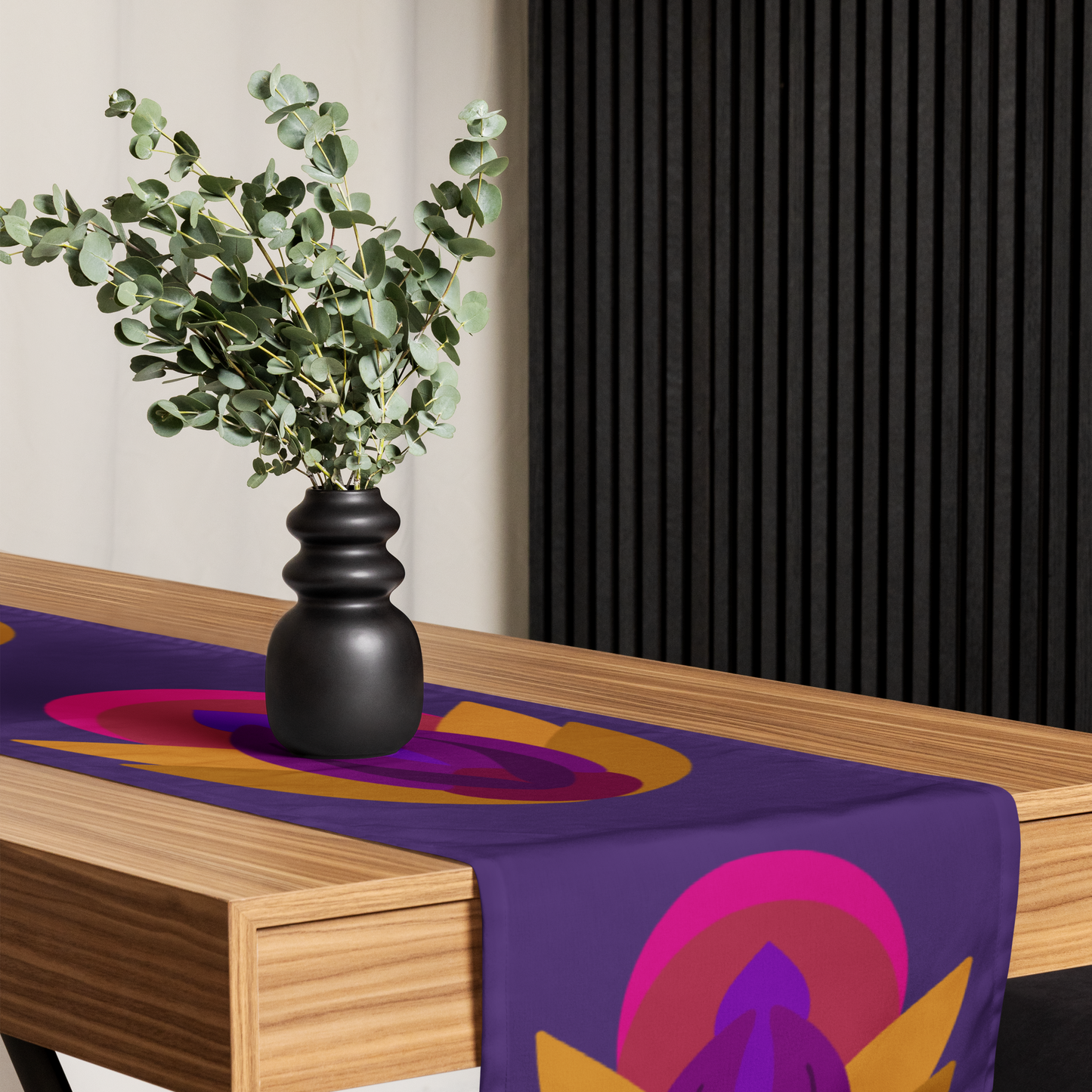 Retro Lotus Table Runner