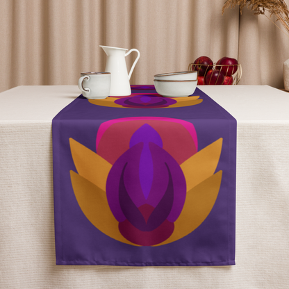 Retro Lotus Table Runner