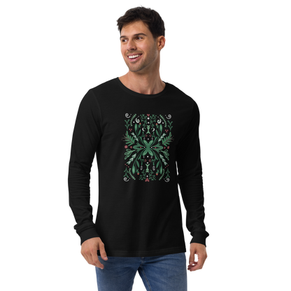 Winter Spirit Folk Art Long Sleeve Tee